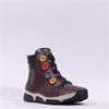 Rieker Button Detail Ankle Boot Side Zip - Wine